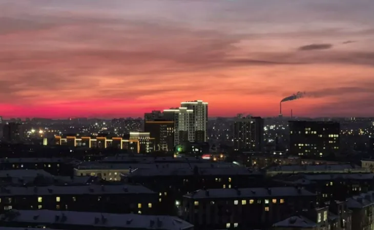 Закат над Барнаулом 