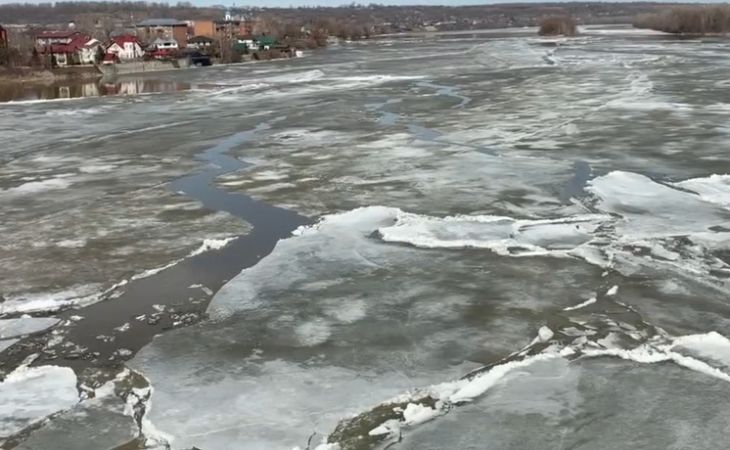 Ледоход на реке Бие