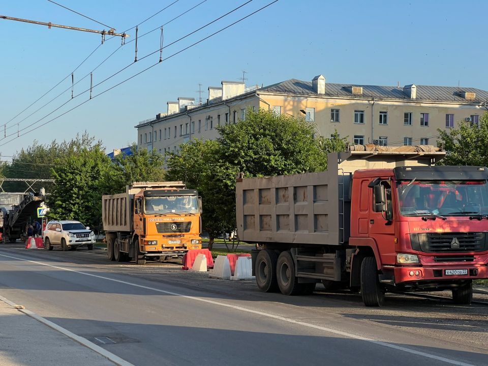 Ремонт дороги на Ленина