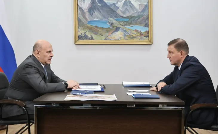 Встреча Премьер-министра Михаила Мишустина и главы Республики Алтай Андрея Турчака