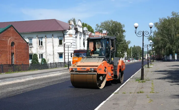 Ремонт дороги в Бийске